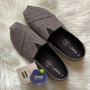 NWT TOMS Alpargata Heathered Knit Shoes